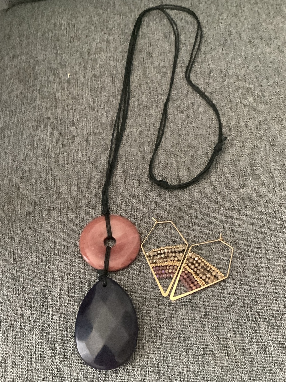 J. Jill Black and Rose Pendant Necklace